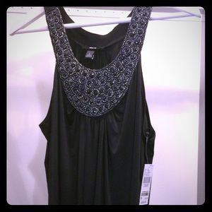Black beaded tank top